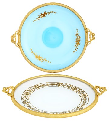 Lot 99 - Two Continental Gilt-Metal Mounted Opaline...