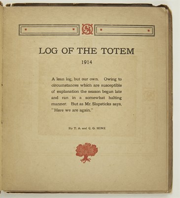 Lot 101 - HINE, T.[HOMAS] A.[VERY] and C. G. Log of the...