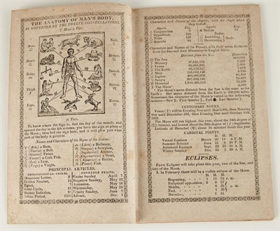 Lot 14 - A New York and New Jersey Almanac for the year 1822