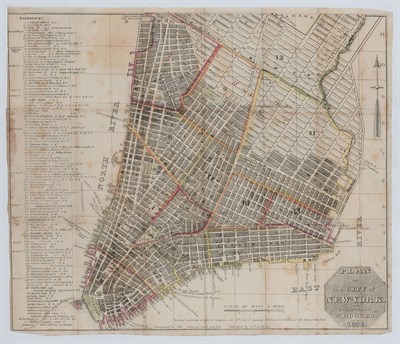Lot 161 - [NEW YORK-MAP] HOOKER, WILLIAM. Plan of the...