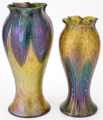 Lot 178 - Two Bohemian Art Glass Vases Attributed to...