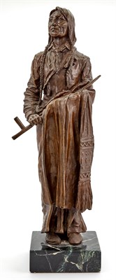 Lot 114 - Austrian Patinated Bronze Figure of a Native...