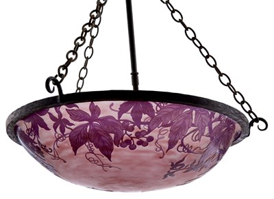 Lot 186 - Gauthier Wrought Iron and Acid-Etched Cameo...