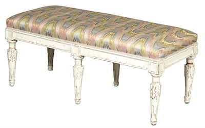 Lot 1159 - Continental Neoclassical White-Painted Long...