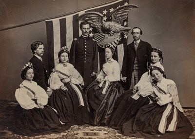 Lot 12 - CHURCHILL and DENISON Group portrait at the...