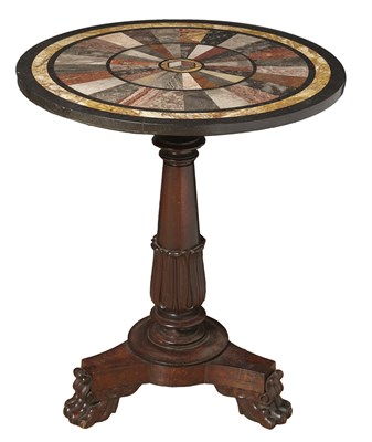 Lot 1131 - George IV Mahogany and Specimen Marble Top...