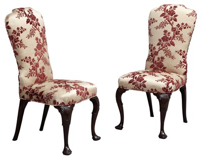 Lot 1093 - Pair of Irish George II Mahogany Side Chairs...