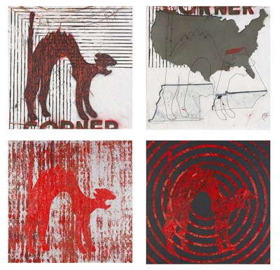 Lot 61 - Ed Rainey American, b. 1954 Cat Corner,...