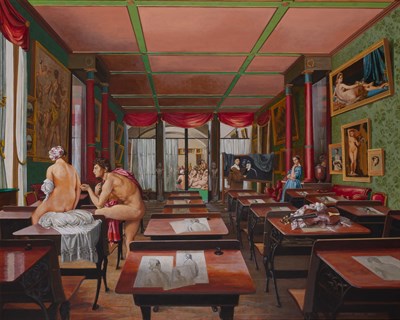 Lot 11 - George Deem American, b, 1932 School of Ingres,...