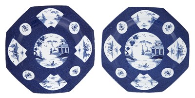 Lot 1103 - Pair of Bow Porcelain Powdered-Blue Ground...