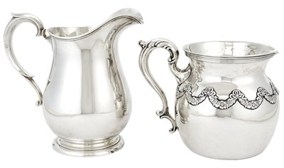 Lot 123 - Two American Sterling Silver Water Pitchers...