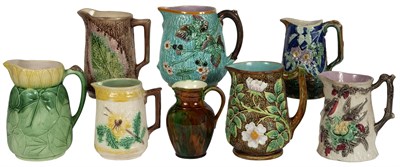 Lot 253 - Group of Majolica Jugs Late 19th Century...