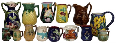 Lot 40 - Group of Majolica and Glazed Pottery Articles...