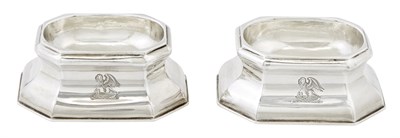 Lot 1004 - Pair of George II Sterling Silver Trencher...