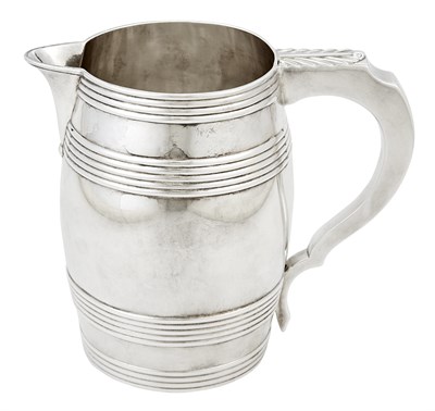 Lot 1018 - George III Sterling Silver Beer Pitcher Daniel...