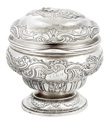 Lot 1007 - George II Sterling Silver Tea Caddy London,...