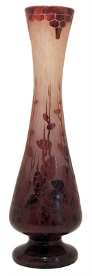 Lot 134 - Le Verre Francais Acid-Etched Cameo Glass Vase...