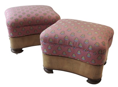 Lot 77 - Pair of Classical Style Upholstered Mahogany...