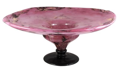 Lot 128 - Schneider Glass Footed Bowl Height 6 1/4...