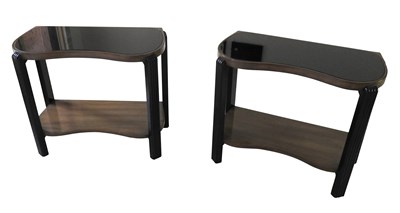 Lot 89 - Pair of Art Deco Walnut Low Tables Each with a...