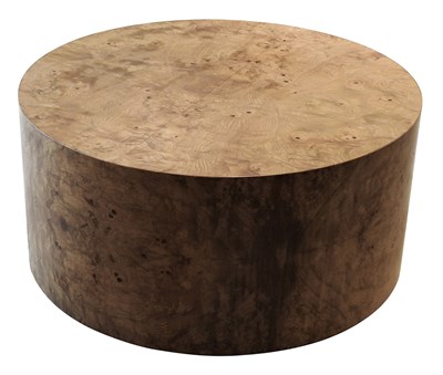 Lot 90 - Modern Walnut Cylinder Low Table Height 15 1/2...