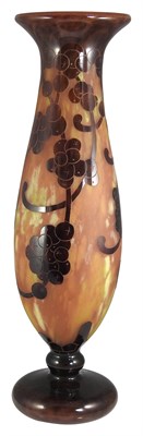 Lot 137 - Le Verre Francais Acid-Etched Cameo Glass Vase...