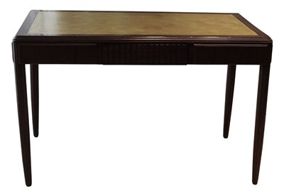 Lot 100 - Art Deco Style Leather Inset Mahogany Writing...