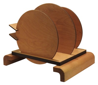 Lot 108 - Art Deco Style Laminated Wood Magazine Stand...