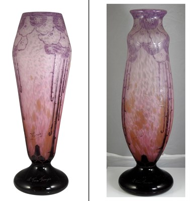 Lot 130 - Two Le Verre Francais Acid-Etched Cameo Glass...