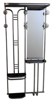 Lot 109 - Art Deco Aluminum Hall Stand Inset with a...