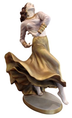 Lot 123 - Royal Dux Porcelain Figure of a Dancing Maiden...