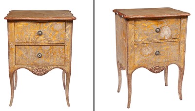 Lot 258 - Pair of Venetian Style Yellow-Painted and...