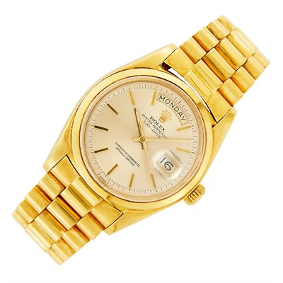 Lot 40 - Gentleman's Rolex Gold 'Oyster Perpetual Day-Date' Wristwatch, Ref. 1802