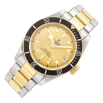 Lot 42 - Tudor Gentleman's Stainless Steel and Gold 'Heritage Black Bay' Wristwatch, Ref. 79733