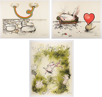 Lot 169 - Ronald Searle (1920-2011) RAINBOW CATS;...