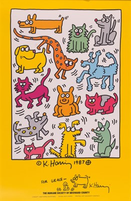Lot 142 - Keith Haring (1958-1990) THE HUMANE SOCIETY OF...