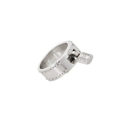 Lot 46 - Hermès White Gold and Diamond 'Kelly' Band Ring, France