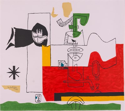 Lot 154 - Le Corbusier TOTEM Color lithograph, 1963, on...