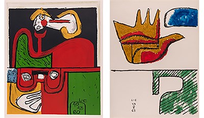 Lot 153 - Le Corbusier (1887-1965) PORTRAIT; OPEN HAND...