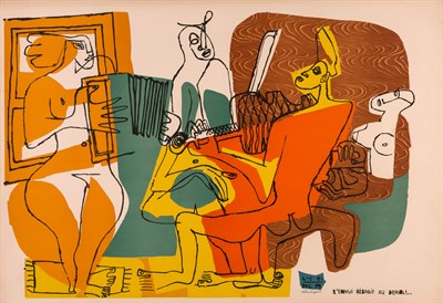 Lot 152 - Le Corbusier (1887-1965) LES MUSICIENNES Color...