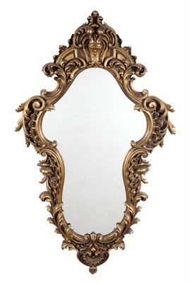 Lot 247 - Rococo Style Giltwood Mirror Height 48 inches,...