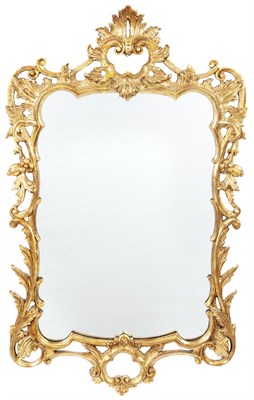 Lot 76 - George II Style Giltwood Mirror Height 51 1/4...
