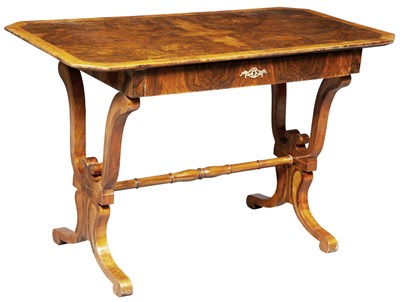 Lot 250 - Biedermeier Walnut and Marquetry Sofa Table...