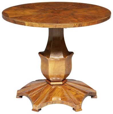 Lot 249 - Biedermeier Walnut Center Table Second quarter...