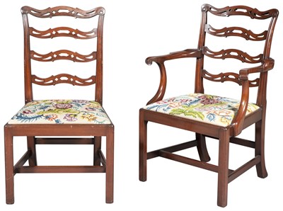 Lot 214 - Set of Eight George III Style Mahogany and...