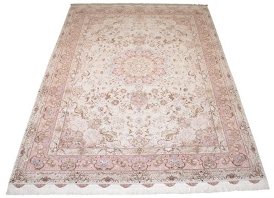 Lot 432 - Kurkwool and Silk Tabriz Carpet Northwest Iran,...