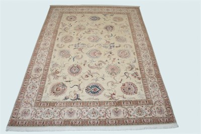 Lot 342 - Kurkwool and Silk Tabriz Carpet Northwest Iran,...