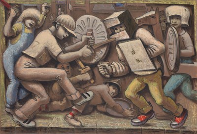 Lot 42 - Albert Pels American, 1910-1998 War Games...