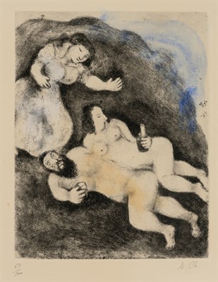Lot 54 - Marc Chagall (1887-1985) LOT'S DAUGHTERS MAKE...
