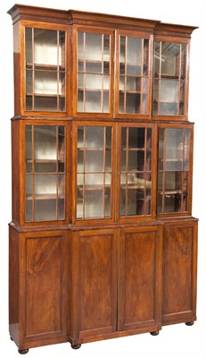 Lot 222 - Federal Mahogany Breakfront Bookcase First...